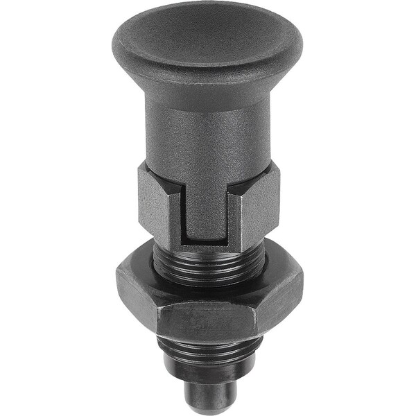 Indexing Plunger Premium W Cylindrical Indexing Size:1 D1=M10X1, D=5, Form:D W Locking Slot W